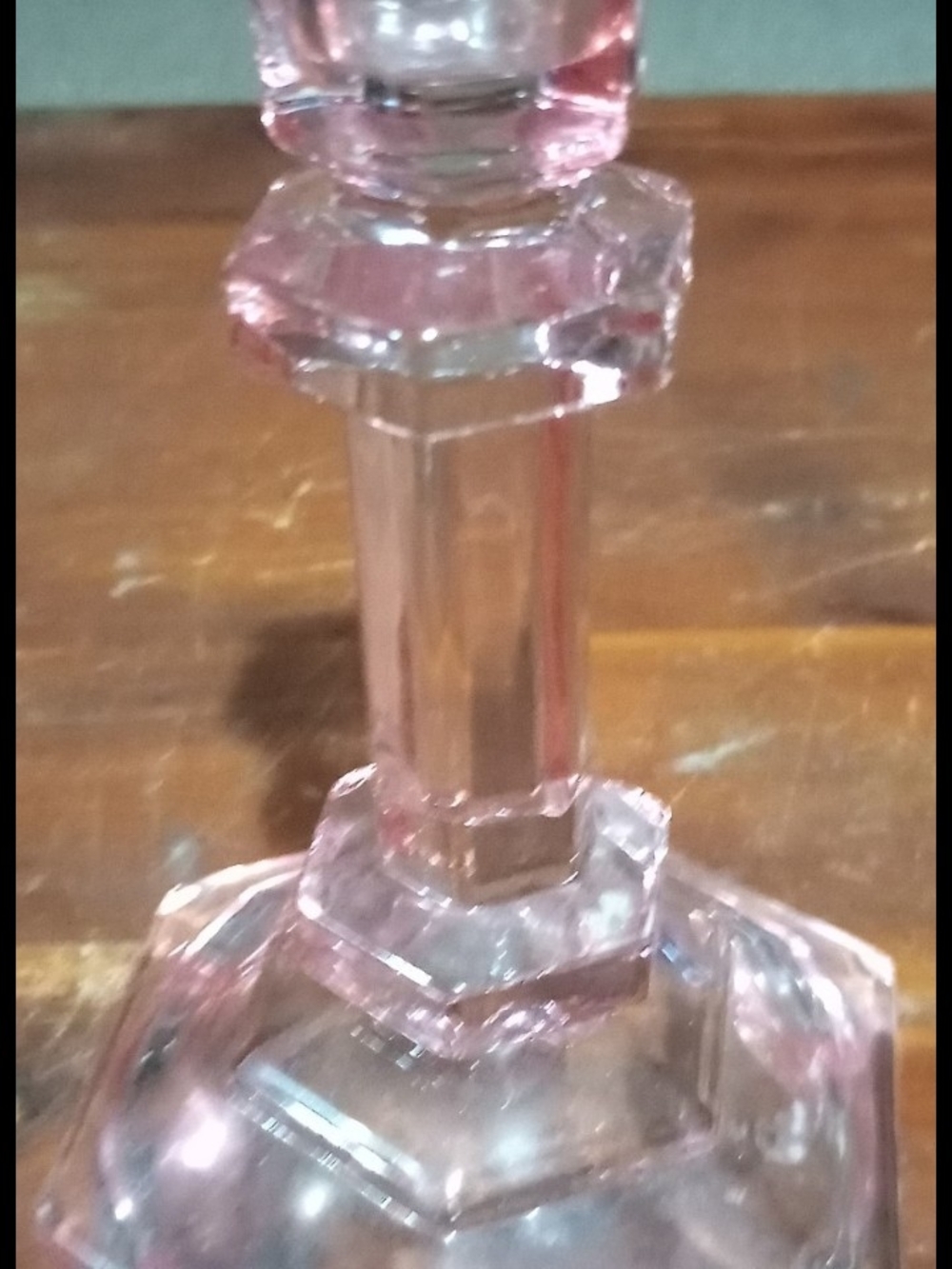 Pink Glass Decorative Candle Holder - Elegant Home Accent